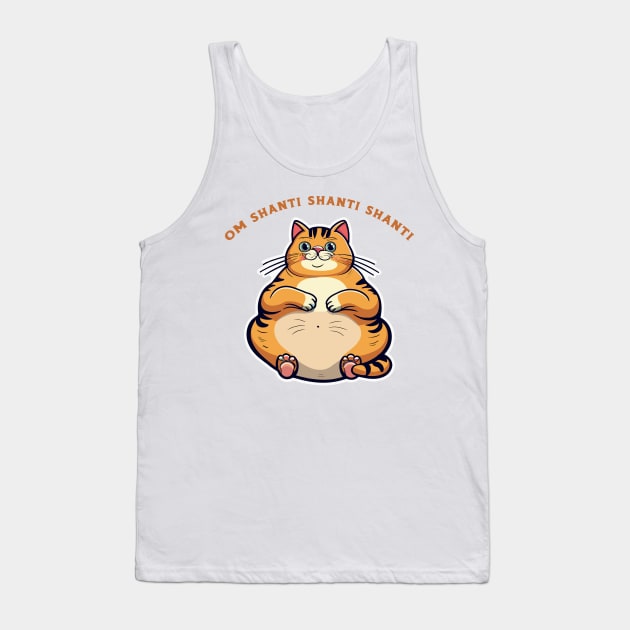 om shanti shanti shanti - fat cat Tank Top by Kingrocker Clothing